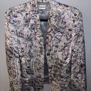 Chico's Monochrome Swirl Jacket